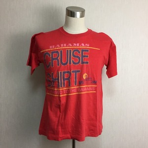 B815▼US古着【OLD】Tーシャツ BAHAMAS CRUISE SHIRT♪赤