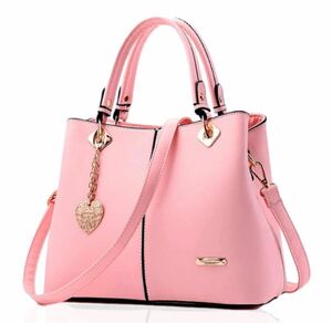 【本日限定セール】海外ブランド 韓国ファッション ハンドバッグ 肩掛け 2way レディースバッグ 優雅 セレブ ピンク
