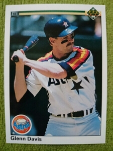 ★来日外国人 グレン 阪神 タイガース GLENN DAVIS UPPER DECK 1990 UD MLB #245 HOUSTON ASTROS ヒューストン アストロズ デービス