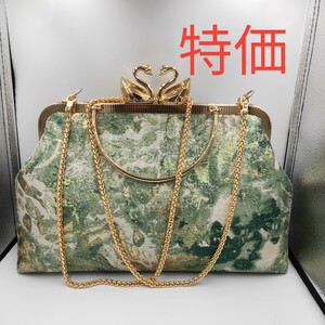 【ハンドメイド】がま口バッグ 抽象油絵風