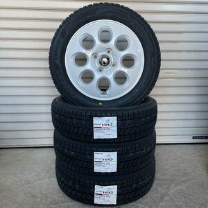 ララパーム　新品ブリヂストンVRX3◆155/65R14 ◆4本◆タント スペーシア ギアワゴンR ムーヴウェイク　スタッドレス　オーバル　ホワイト