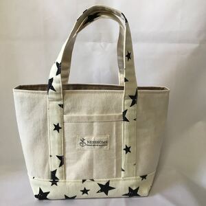 ハンドメイド ミニトートバッグ 星柄