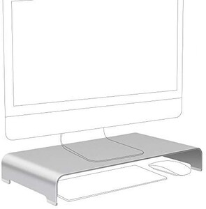 アルミモニタースタンド モニター台 机上台 コンピュータライザーユニバーサルメタルデスクトップPC、(40×22×5cm)