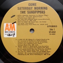 LP THE SANDPIPERS COME SATURDAY MORNING SP4262 米盤_画像4