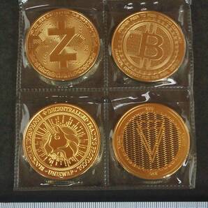 (管ZC0074)仮想通貨のレプリカコイン 4種(ジーキャッシュ・バージ・ビットコイン・ユニスワップ)