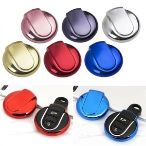  Mini Cooper smart key key cover metallic TPU made blue key case plating BMW MINI F54/F55/F56/F57/F60 etc. MINI COOPER