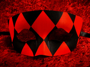  Venetian mask Offerta 23 Male Rombi Black/Red eye mask 