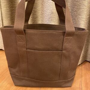 【新品未使用】無地 茶色 ブラウン トートバッグ エコバッグ ハンドメイド