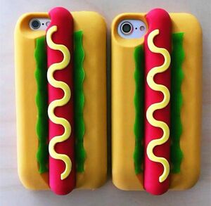 1円～在庫処分 ラスト在庫 iphone6 / iPhone 6S ケース ホットドッグ Hot Dog しあわせ シリコン かわいい オルチャン 黄色 イエロー(0)