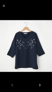 新品　chocol raffine robe 刺繍ブラウス　7分袖