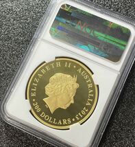 1円〜★激レア ビクトリア/ヴィクトリア女王 ヤングヘッド 金貨 2oz 200$ オーストラリア 2013 最高鑑定 PF70UC 戴冠175周年 イギリス _画像2