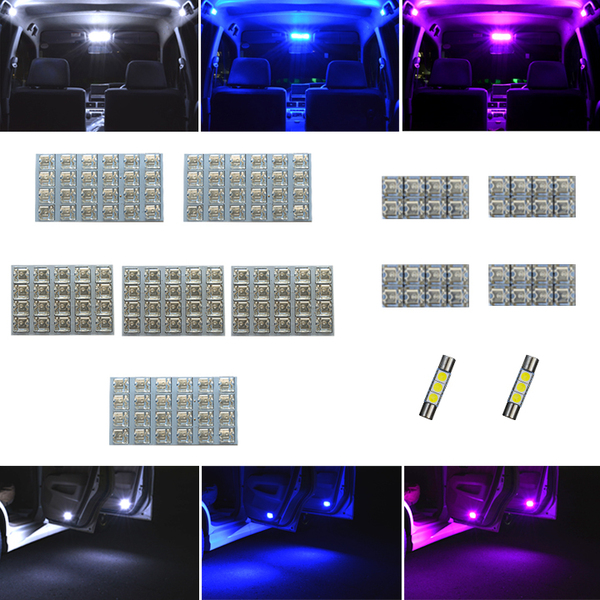 ランドクルーザー 200系 LED 全ルーム球セット ホワイト ブルー ピンク ルームランプ カーテシランプ バニティランプ 200ランクル パーツ