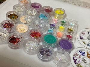 レジン ネイルアート ラメ ホログラム パーツ ハンドメイド ネイルアート 23点セット