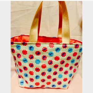 ペコちゃんトートバッグ ハンドメイド 手作りトートバッグ ミニトートバッグ ハンドメイド