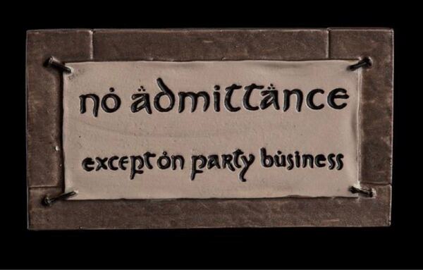 ロード・オブ・ザ・リング NO ADMITTANCE(入場禁止)の札 マグネット