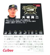 2020　第1弾　大城滉二　オリックスバッファローズ　レギュラーカード　【033】 ★ カルビープロ野球チップス_画像2