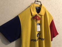 ◯ 新品タグ POLO SPORT Ralph Lauren マルチカラー ポロシャツ / ポロスポーツ ラルフローレン 半袖 イエロー S Mens Ladies #Sirchive_画像9