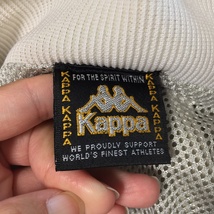 【人気】Kappa/カッパ ビッグロゴ ハーフジップ ナイロンパーカー シルバーｘブルー サイズL/A1360_画像6