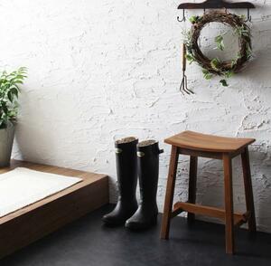 / new goods / free shipping /ma ho gani natural wood / antique style stool / oil painting finish / simple style / use various / somewhat ../ front door / planter 