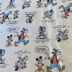 ミッキー ニット生地 ブラウン 100×90位