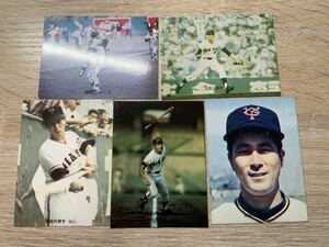 美品　カルビー　プロ野球カード　１９７３年　５枚セット　高田・土井・南海優勝