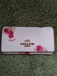 COACH キーケース 6リング 花柄