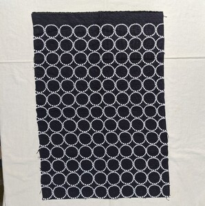 ミナペルホネン タンバリン ネイビー ファブリック 生地 廃盤 新品 tambourine navy white はぎれ