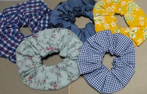 手作りシュシュ 5個セット