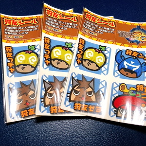 * new goods * Monstar Hunter 3G.. seal 2 kind collection ×3 piece *