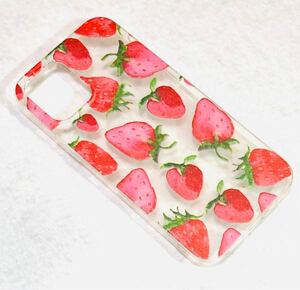 【　送料無料　】iPhone 12ProMax プロマックス　スマホ　ケース　可愛い　イチゴ　苺　柄 即日　匿名配送