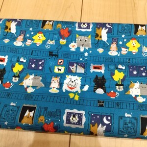 猫 犬 オックス 生地 110×50cm はぎれ カットクロス ハギレ 布