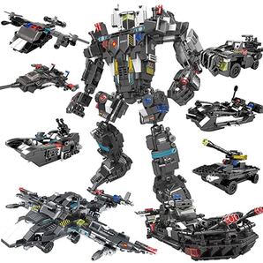 728PCS ビルディングブロック 9 IN 1 DIY 積み木 ブロック おもちゃ 警察車両 SWAT