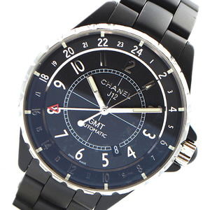 シャネル CHANEL J12 GMT H3101 ブラックセラミック 自動巻き メンズ 腕時計 中古