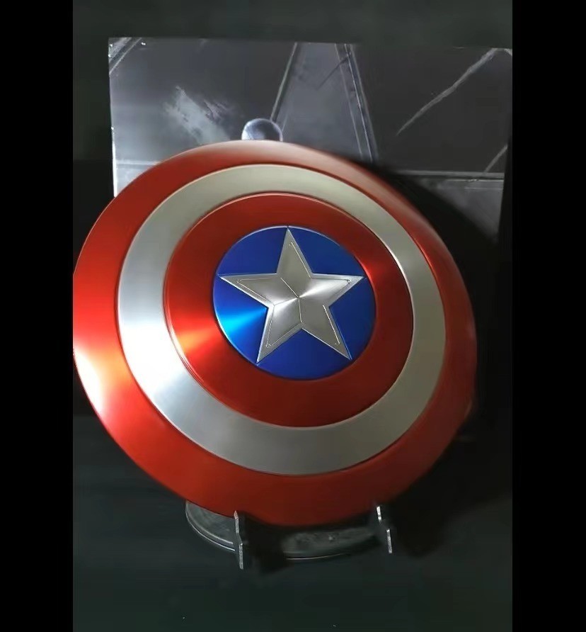 新品未開封1:1製造60 cm全金属10周年キャプテン・アメリカの盾 1.0V