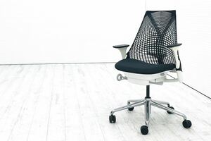 セイルチェア ハーマンミラー 2016年製 SAYL Chairs 中古 前傾チルト 可動肘 デザインチェア 中古オフィス家具 グレー ポリッシュ脚