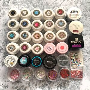 ネイル カラージェル 27色セット+ネイルパーツ