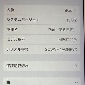 iPad 第五世代 32GB Wi-Fiモデル