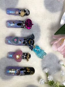 ハロウィン柄ネイルチップロングネイルチップ