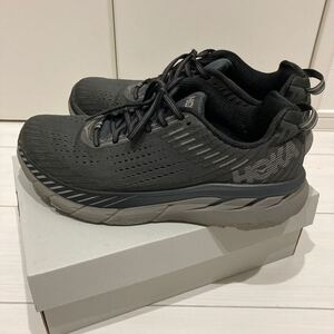 ホカオネオネ クリフトン5 hoka one one 27.5 ブラック グレー ランニングシューズ
