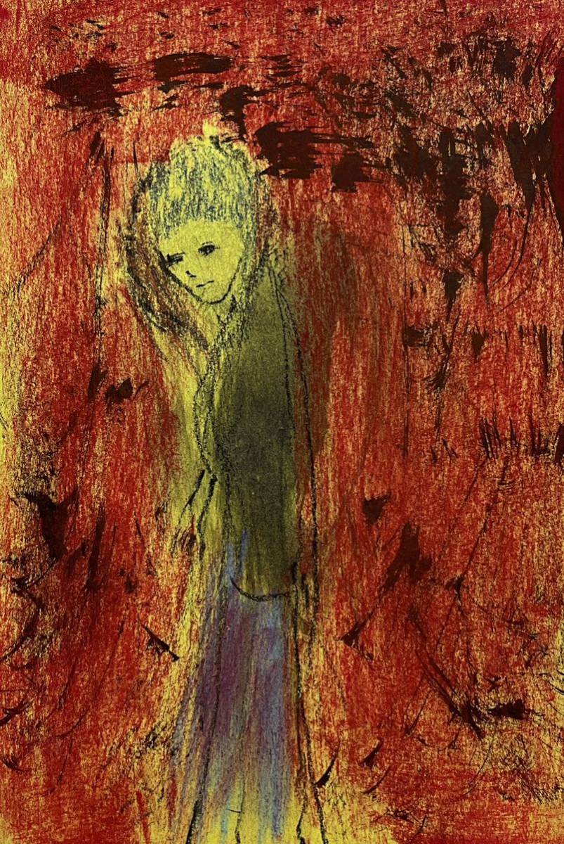 Artista Hiro C Despierta Deadman, Obra de arte, Cuadro, dibujo al pastel, Dibujo con crayón