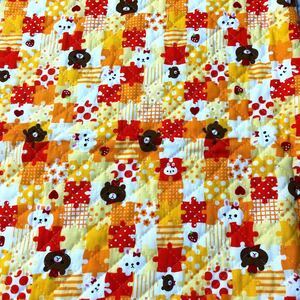 キルティング生地 ハギレ クマ うさぎ パズル 60×40