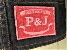 ■新品同様 ナルミヤ【POM PONETTE 】ポンポネット 刺繍 デニム ジャケット ジージャン M 150㎝ ネイビー ｊ840_画像7