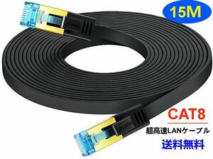 LANケーブル CAT8 超高速 40Gbps 2000MHz対応(15M)