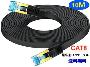 LANケーブル CAT8 超高速 40Gbps 2000MHz対応(10M) LANケーブル