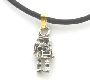  robot pendant choker original leather string attaching necklace SF goods PUNK. series 