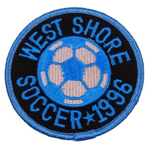 VE10 WEST SHORE SOCCER 1996 サッカーボール 刺繍 丸形 ワッペン パッチ ロゴ エンブレム アメリカ 米国 USA 輸入雑貨