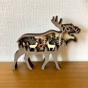 木製インテリア雑貨 森のトナカイ