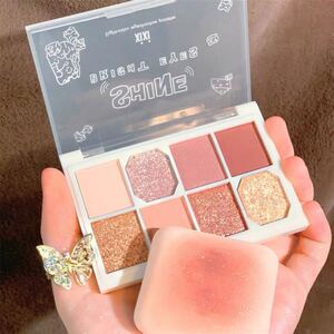 XIXI 8色アイシャドウパレット 02 #peach