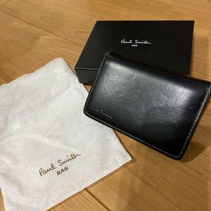 Paul Smith 名刺入れ ポールスミス カードケース -ブラック　黒　箱付き