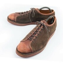 ハリスローファーズ/HARRISS LOAFERS★スエード本革/レザー/ローカットスニーカー【28.0/暗茶】◆J-200_画像1